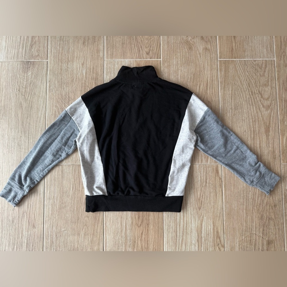 Sundry Mock Neck Color Block Sweater - Picture 2 of 4